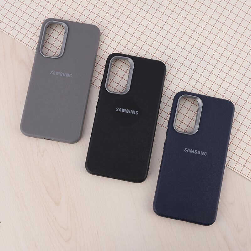 قاب چرمی ژله ای Leather سامسونگ Galaxy A54 لوگودار