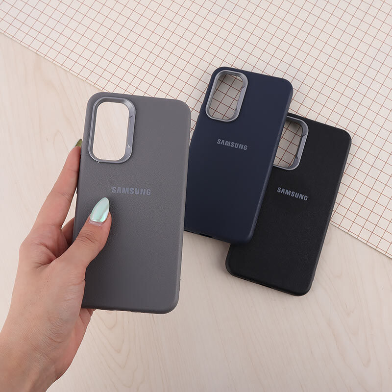 قاب چرمی ژله ای Leather سامسونگ Galaxy A54 لوگودار