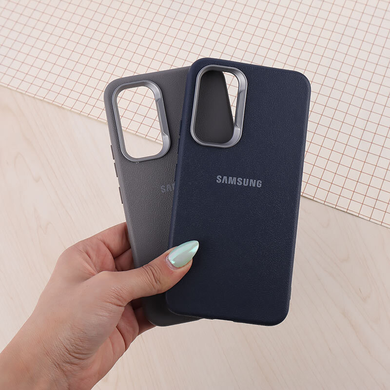قاب چرمی ژله ای Leather سامسونگ Galaxy A54 لوگودار