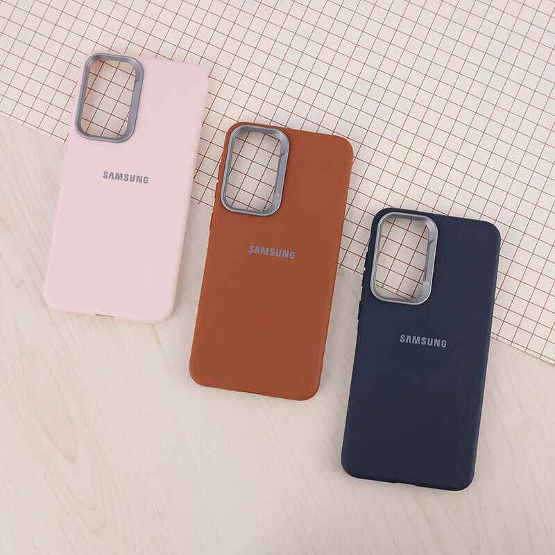 قاب چرمی ژله ای Leather سامسونگ Galaxy A56 لوگودار