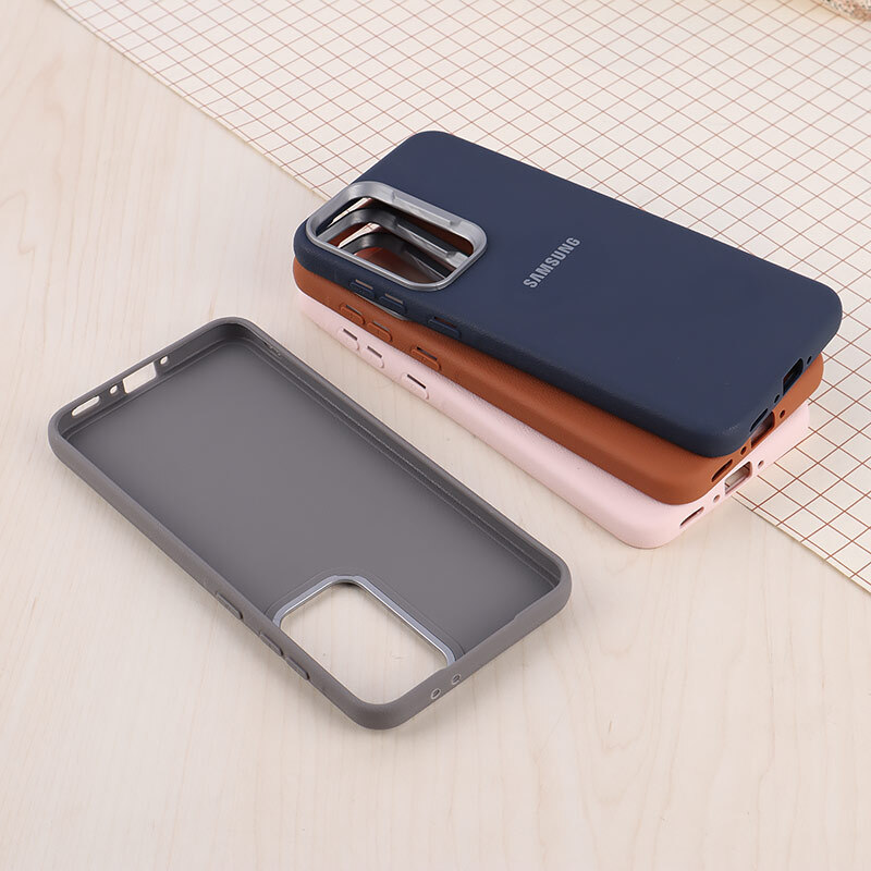 قاب چرمی ژله ای Leather سامسونگ Galaxy A56 لوگودار