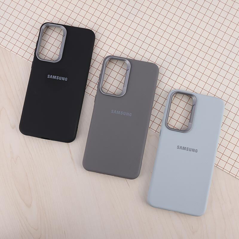 قاب چرمی ژله ای Leather سامسونگ Galaxy A56 لوگودار