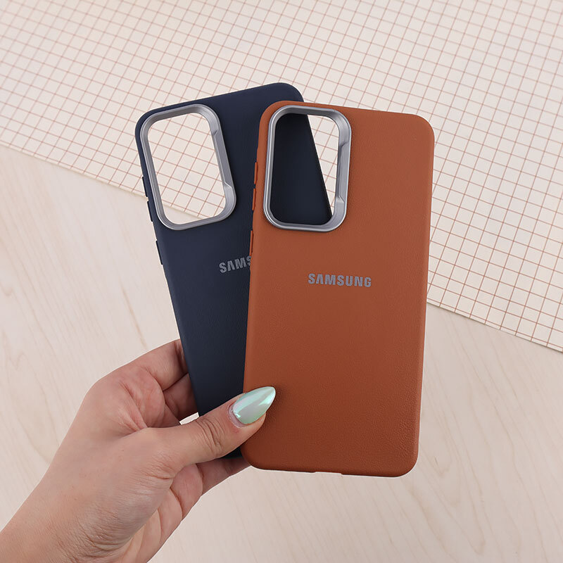 قاب چرمی ژله ای Leather سامسونگ Galaxy A56 لوگودار