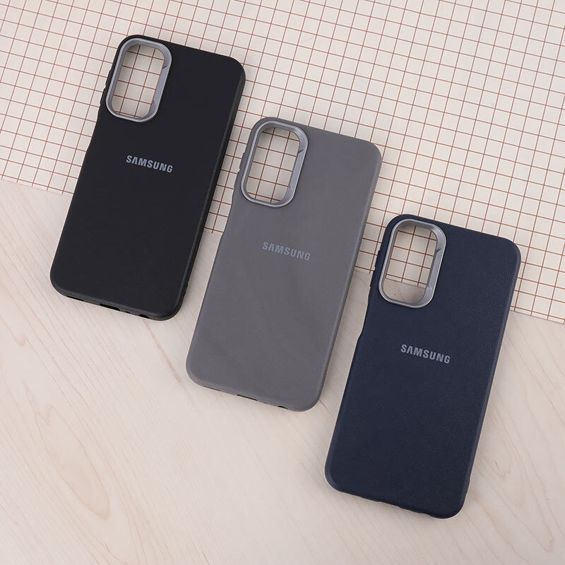 قاب چرمی ژله ای Leather سامسونگ Galaxy A24 4G لوگودار