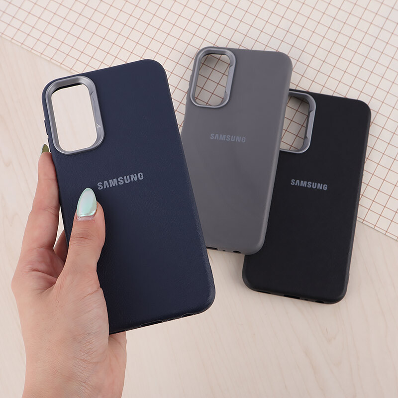 قاب چرمی ژله ای Leather سامسونگ Galaxy A24 4G لوگودار