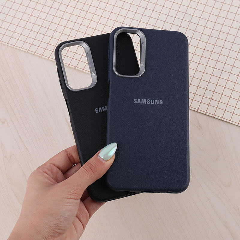 قاب چرمی ژله ای Leather سامسونگ Galaxy A24 4G لوگودار