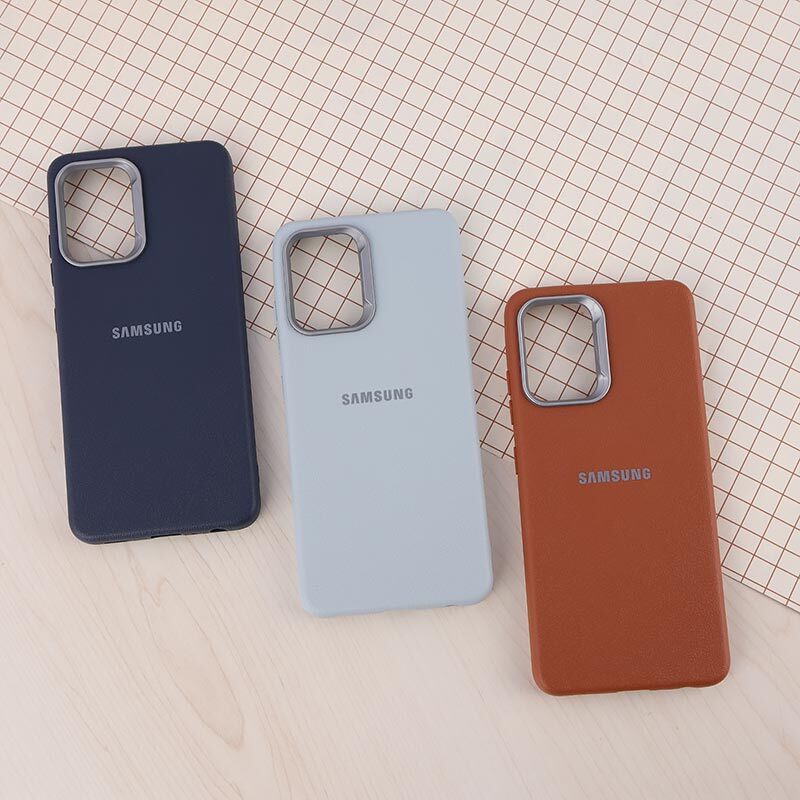 قاب چرمی ژله ای Leather سامسونگ Galaxy A32 4G لوگودار