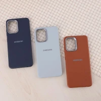 قاب چرمی ژله ای Leather سامسونگ Galaxy A32 4G لوگودار