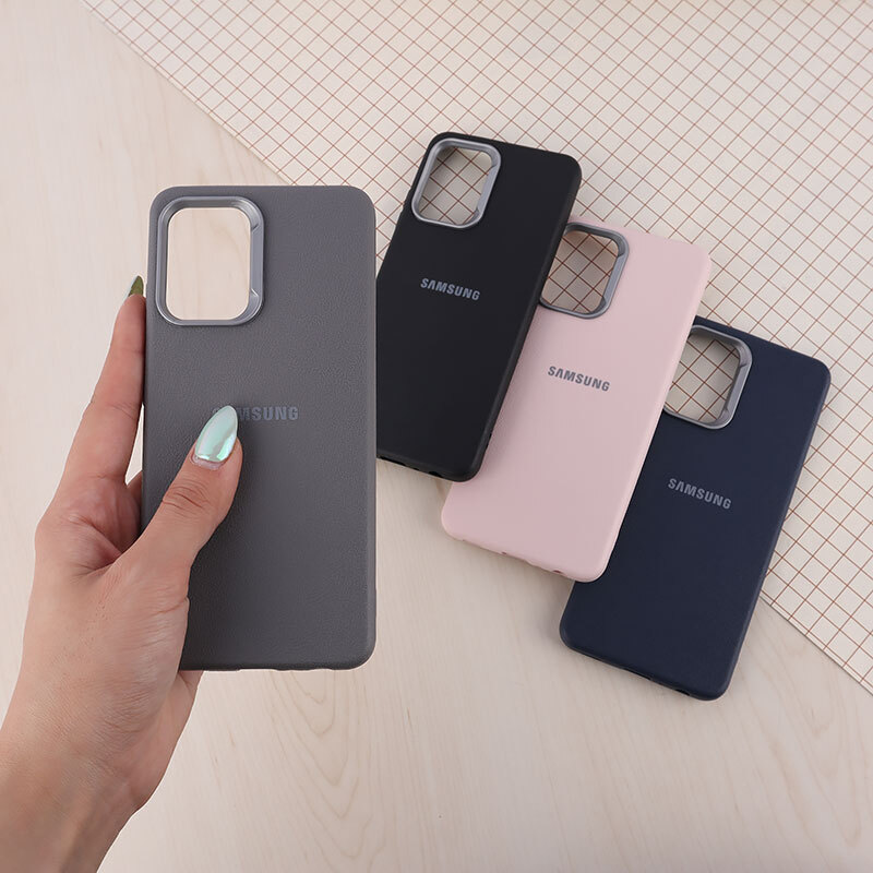 قاب چرمی ژله ای Leather سامسونگ Galaxy A32 4G لوگودار