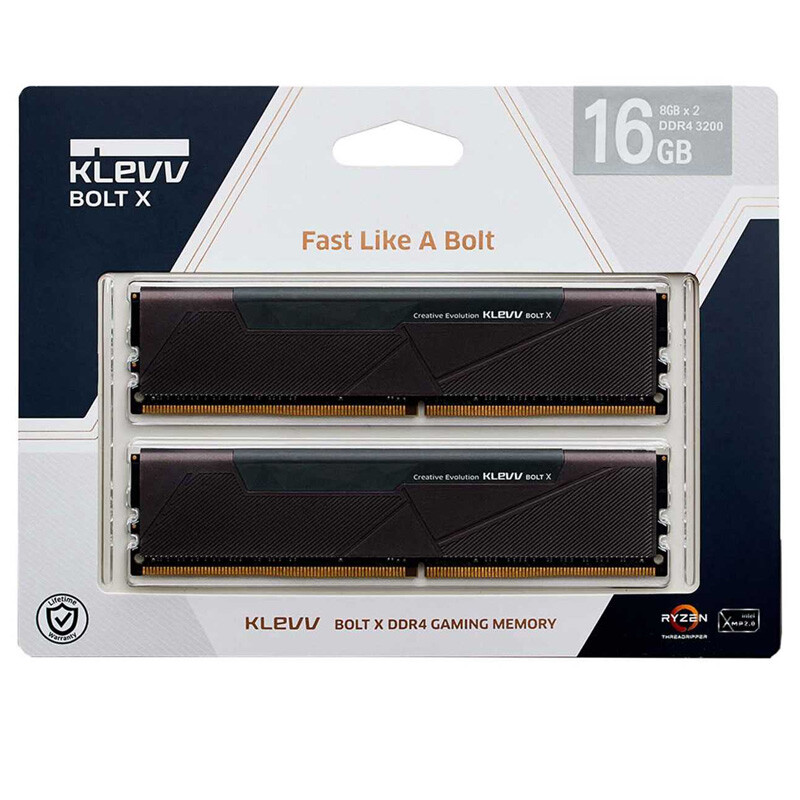 رم کامپیوتر Klevv BOLT X DDR4 16GB 3200MHz CL16 Dual