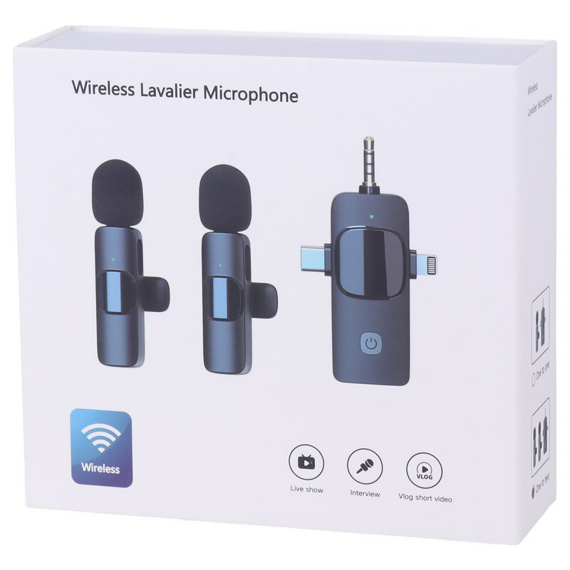 میکروفون یقه ای بی سیم Lavalier Type-C/Lightning/3.5mm