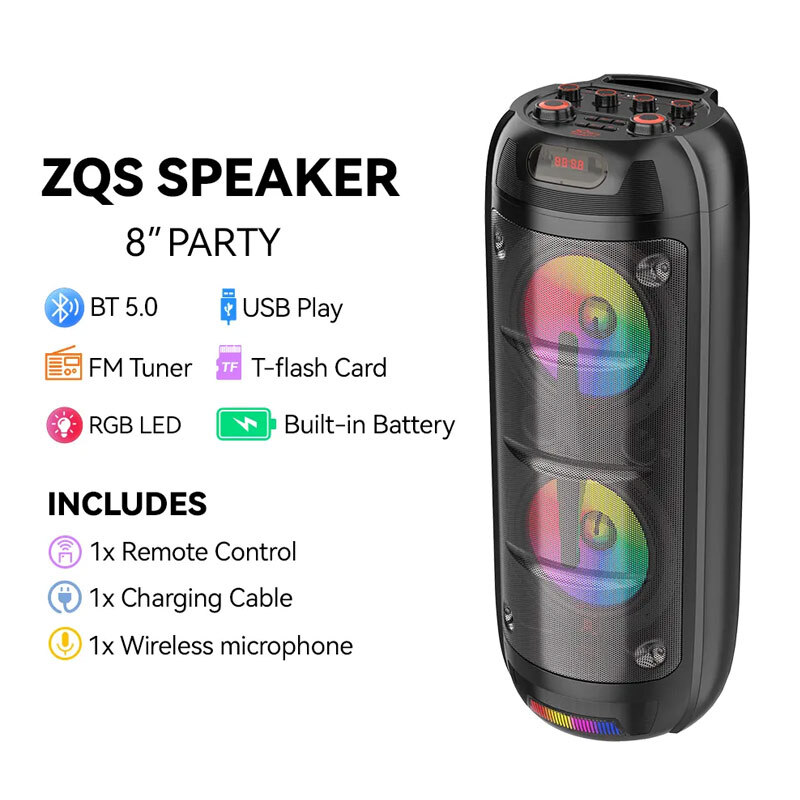 اسپیکر چمدانی بلوتوثی سینگ ای ZQS8270 + میکروفون و ریموت کنترل