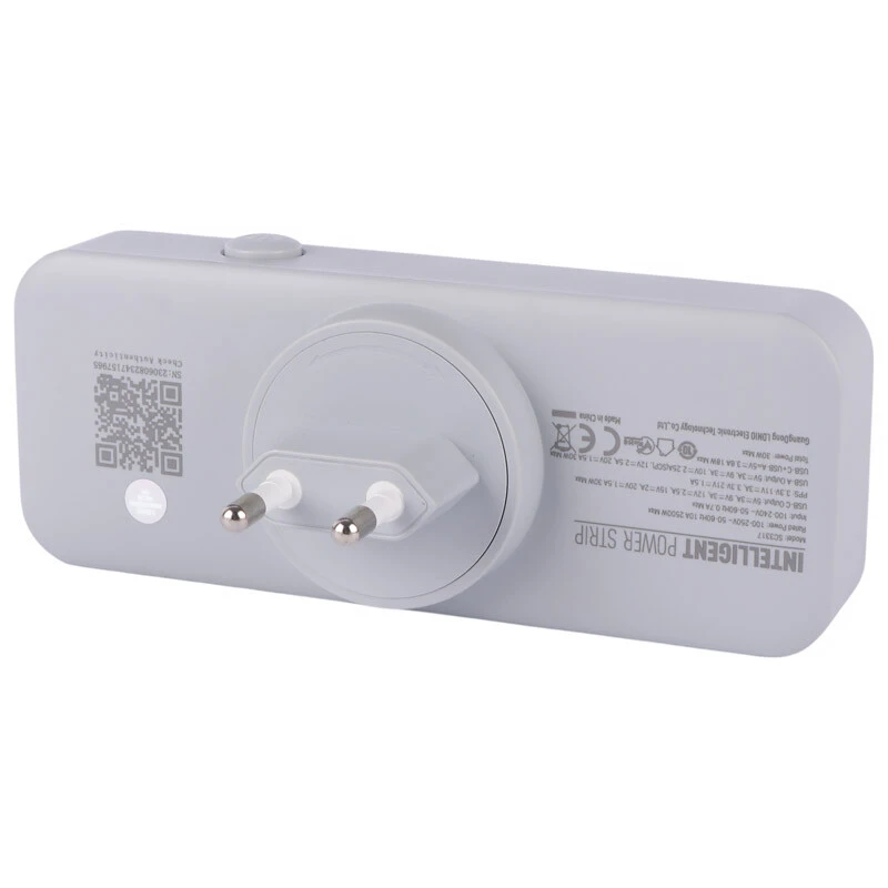 چند راهی 3 خانه برق الدینیو SC3317 + شارژر USB و Type-C