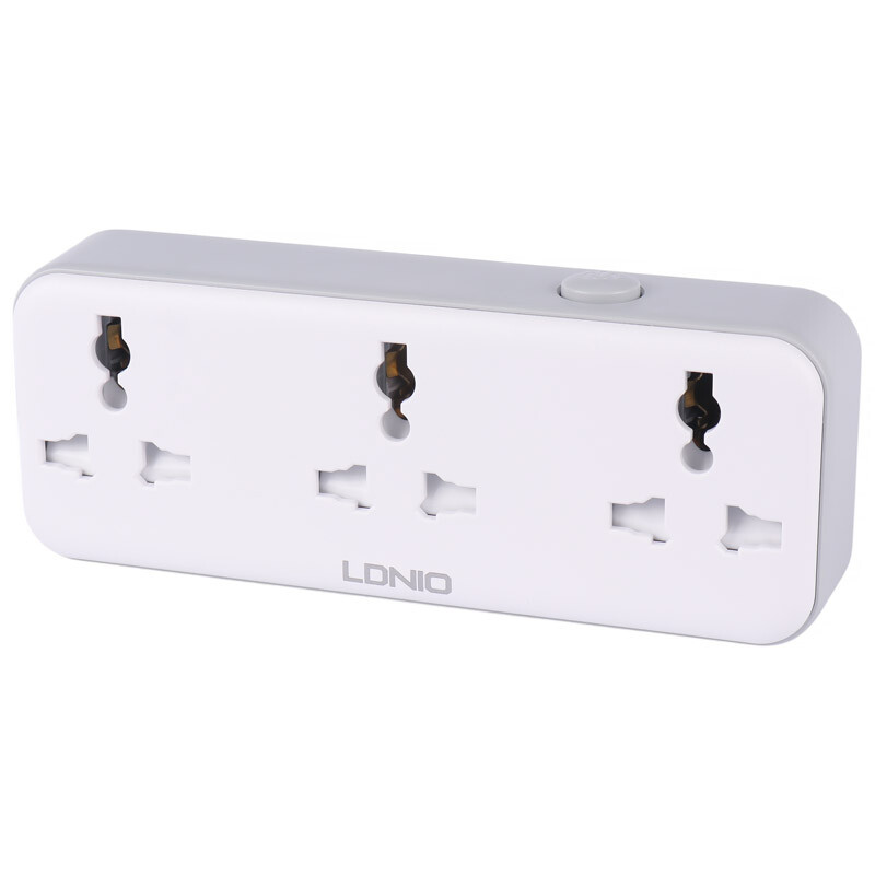 چند راهی 3 خانه برق الدینیو SC3317 + شارژر USB و Type-C
