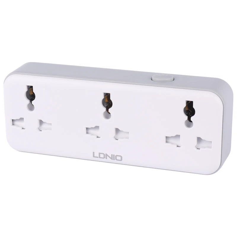 چند راهی 3 خانه برق الدینیو SC3317 + شارژر USB و Type-C