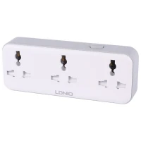 چند راهی 3 خانه برق الدینیو SC3317 + شارژر USB و Type-C