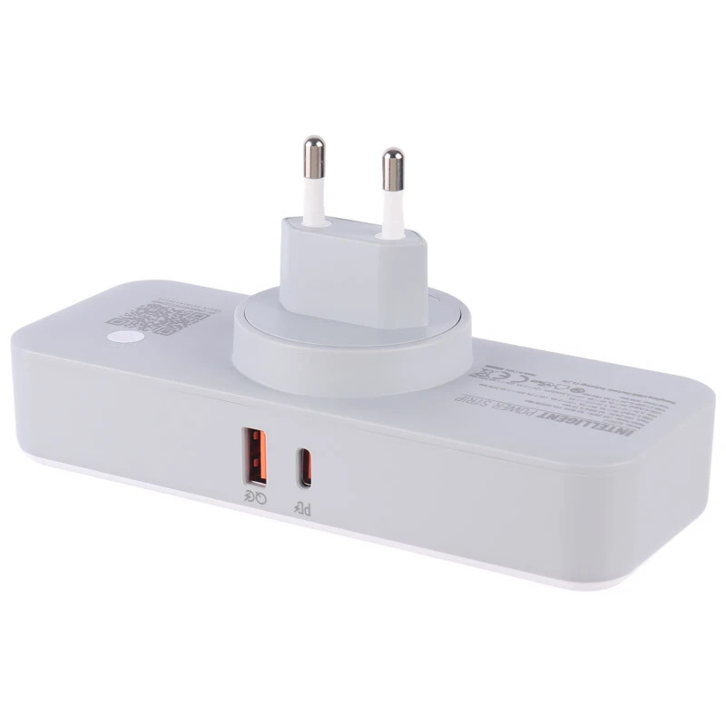 چند راهی 3 خانه برق الدینیو SC3317 + شارژر USB و Type-C
