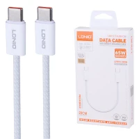 کابل تبدیل کوتاه فست شارژ Ldnio LC901C Type-C To Type-C QC3.0 PD3.0 65W 20cm