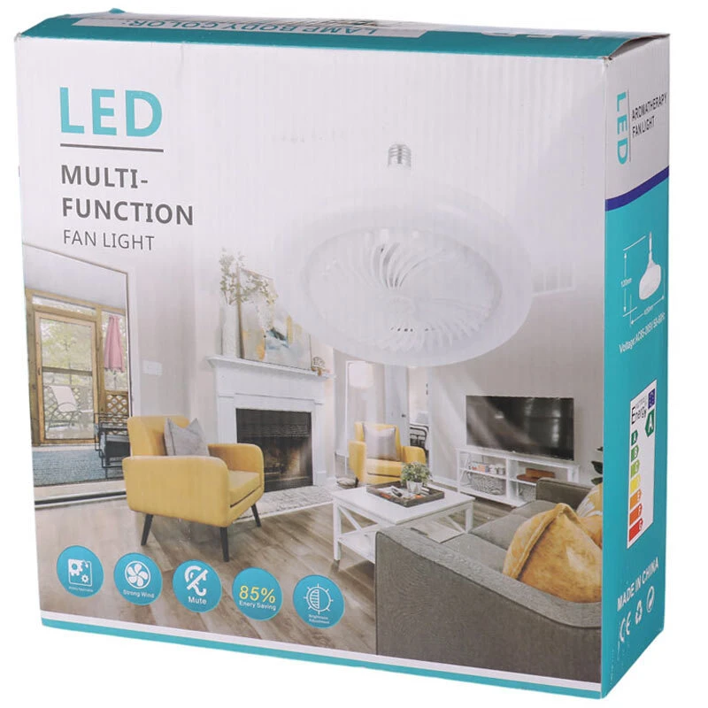 لامپ ال ای دی پنکه دار Fan Light پایه E27 + ریموت کنترل کد 2