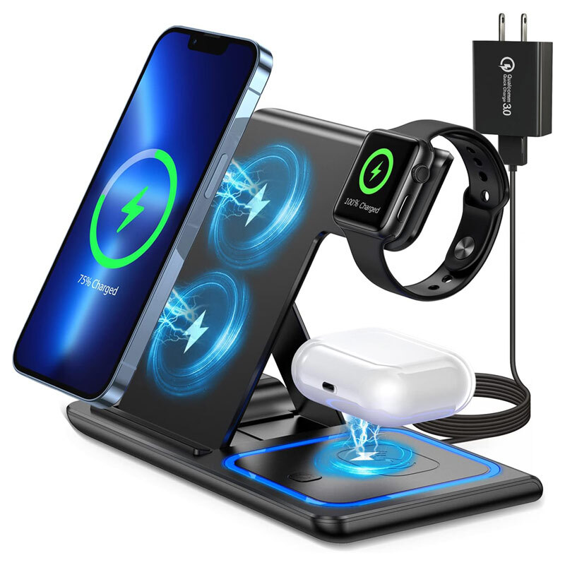 شارژر بی سیم فست شارژ و استند رومیزی Foldable 15W