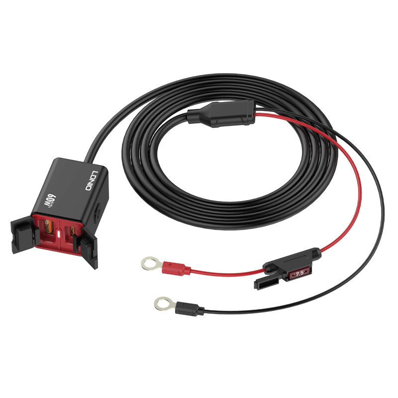 شارژر موبایل موتور سیکلت فست شارژ LDNIO C108 QC3.0 PD 3A 30W