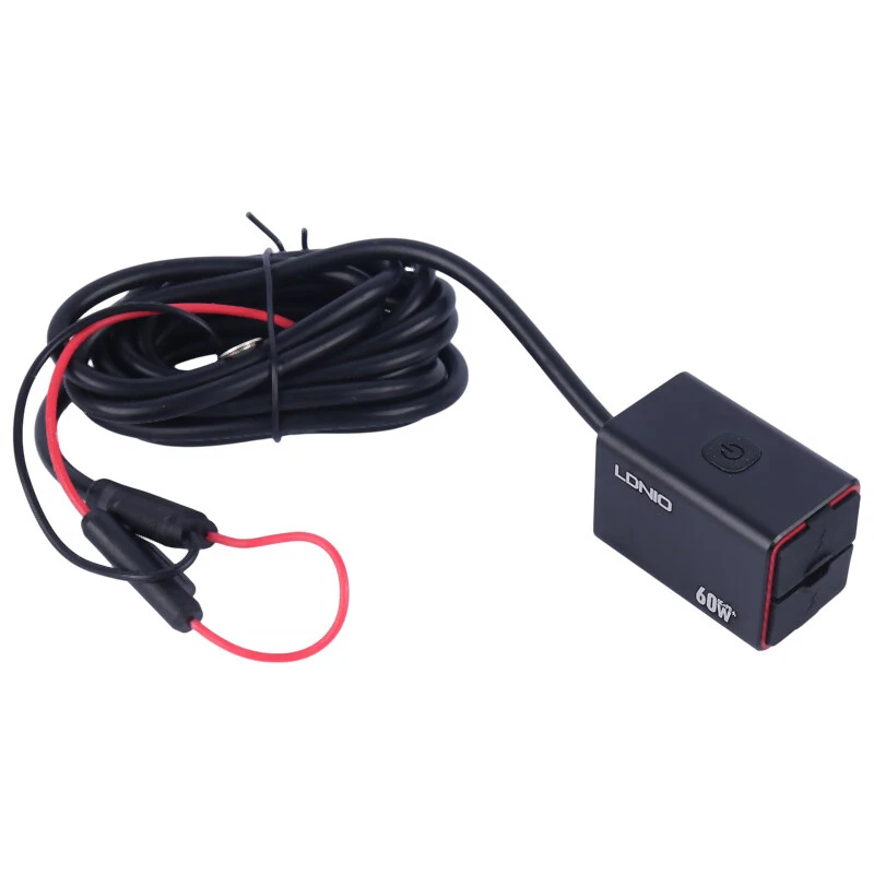 شارژر موبایل موتور سیکلت فست شارژ LDNIO C108 QC3.0 PD 3A 30W