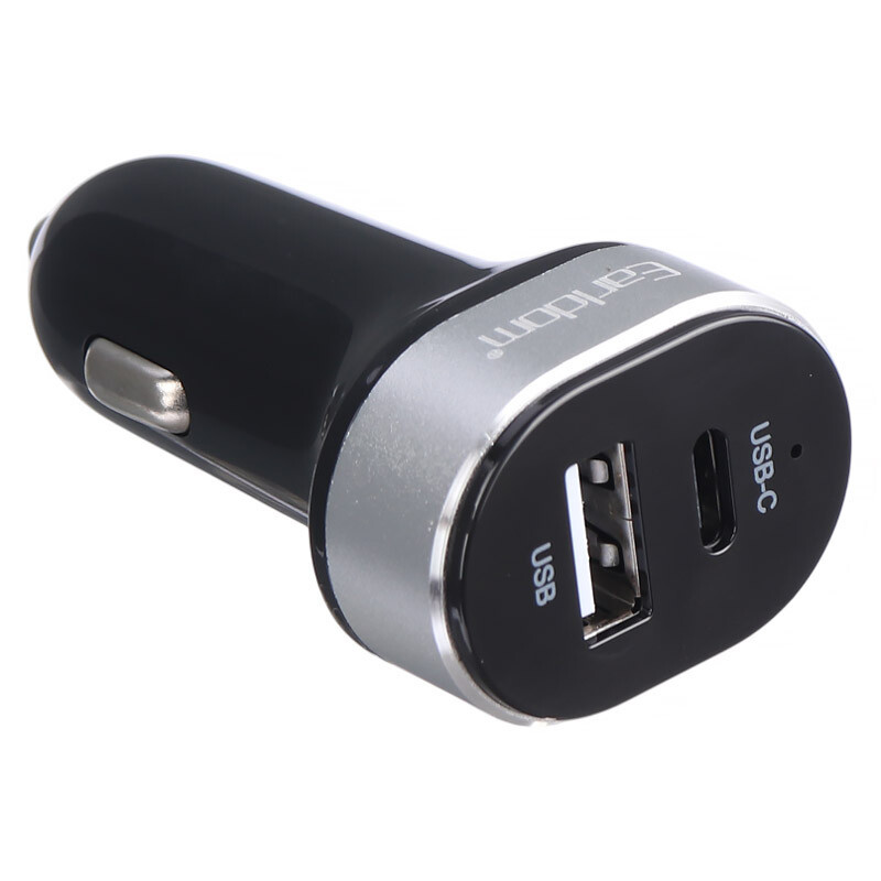 شارژر فندکی فست شارژ Earldom ES-CC14 2.4A QC3.0 PD 12W + کابل تبدیل تایپ سی