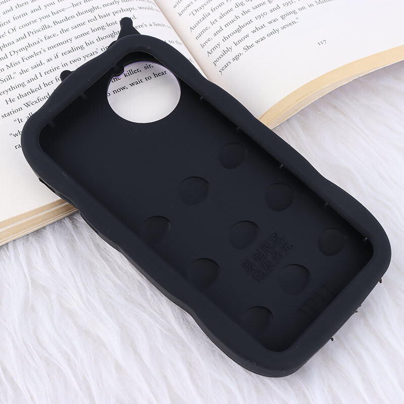 قاب سیلیکونی موج دار آیفون iPhone 11 کرومی هدفون دار
