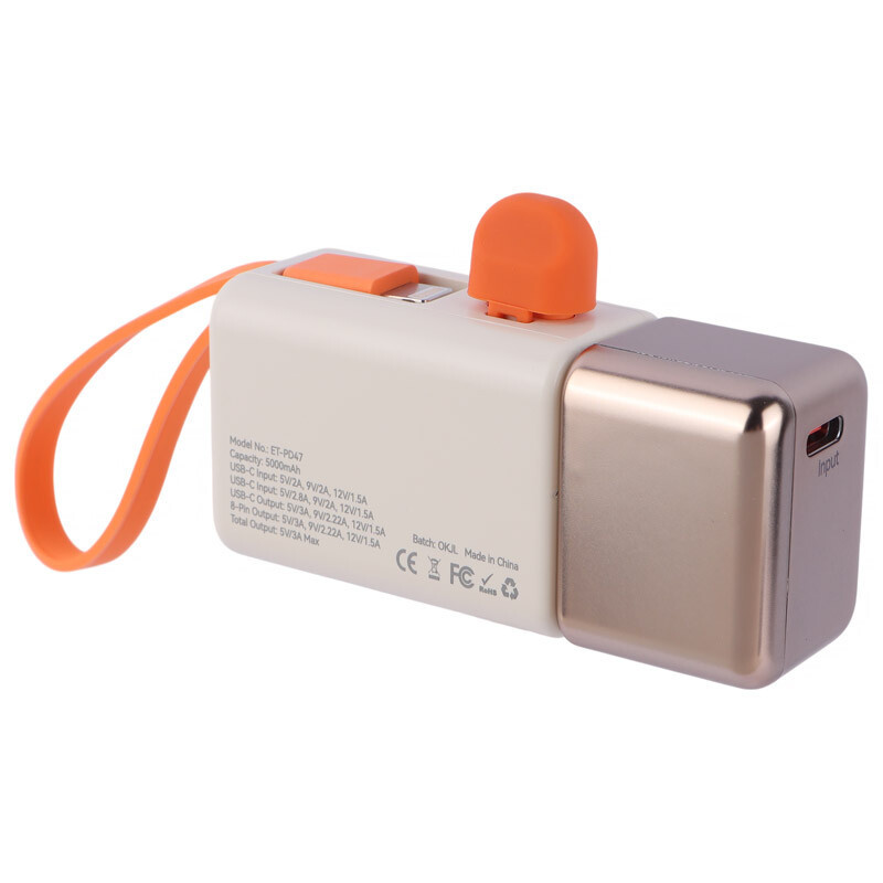 پاوربانک فست شارژ ارلدام ET-PD47 PD 22.5W ظرفیت 5000 میلی آمپر ساعت