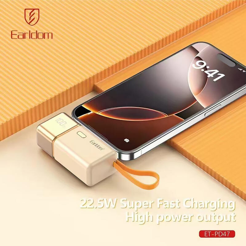 پاوربانک فست شارژ ارلدام ET-PD47 PD 22.5W ظرفیت 5000 میلی آمپر ساعت