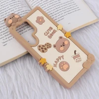 قاب عروسکی سامسونگ Galaxy S23 Ultra طرح Cute Bear Happy