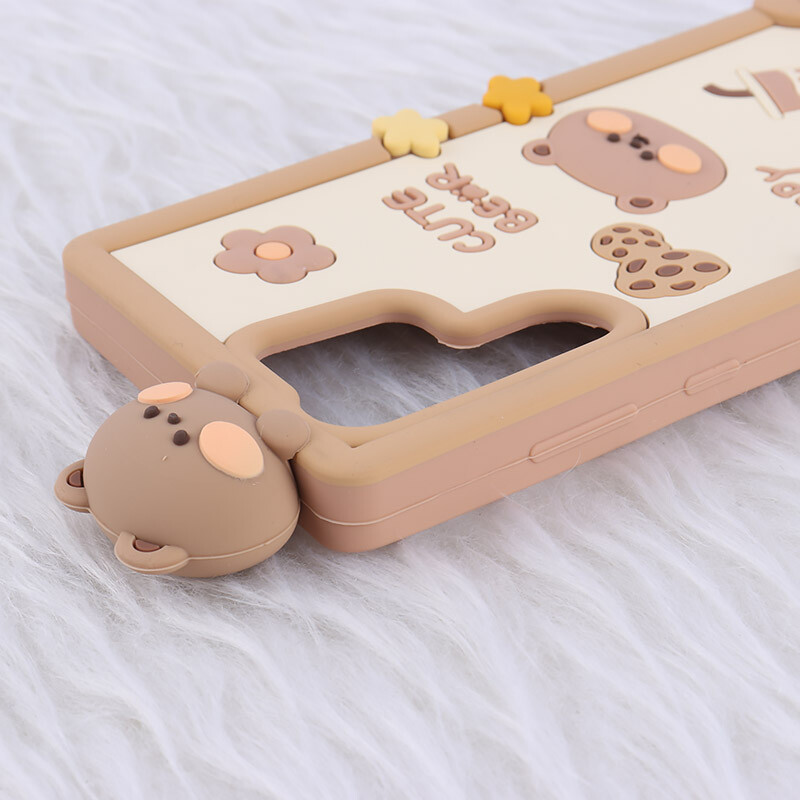 قاب عروسکی سامسونگ Galaxy S23 Ultra طرح Cute Bear Happy
