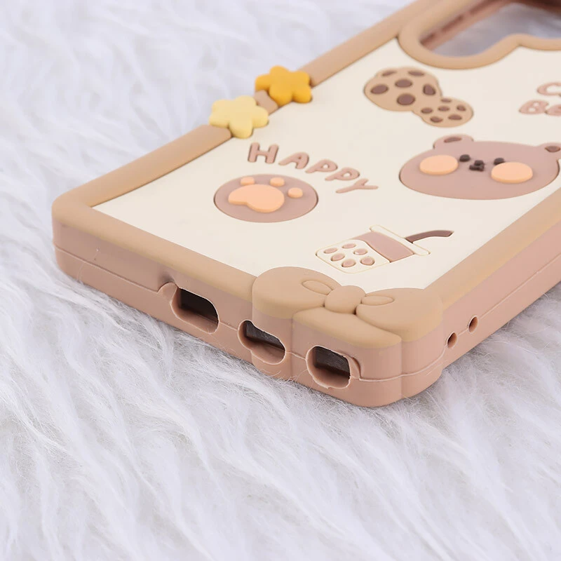 قاب عروسکی سامسونگ Galaxy S23 Ultra طرح Cute Bear Happy
