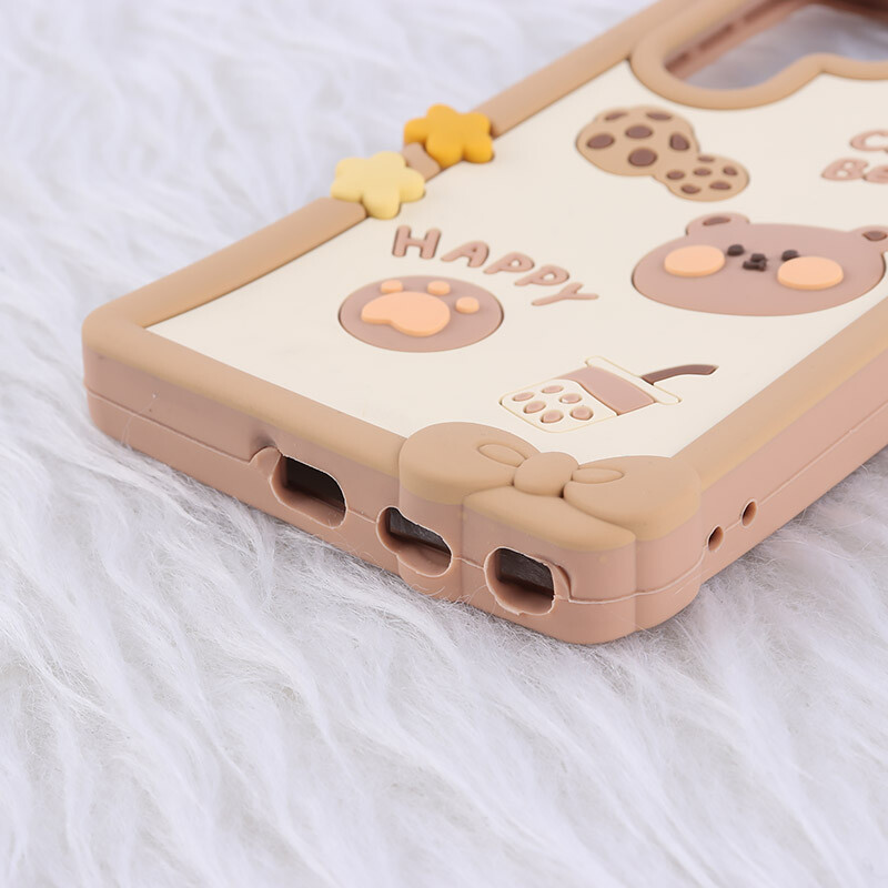 قاب عروسکی سامسونگ Galaxy S23 Ultra طرح Cute Bear Happy