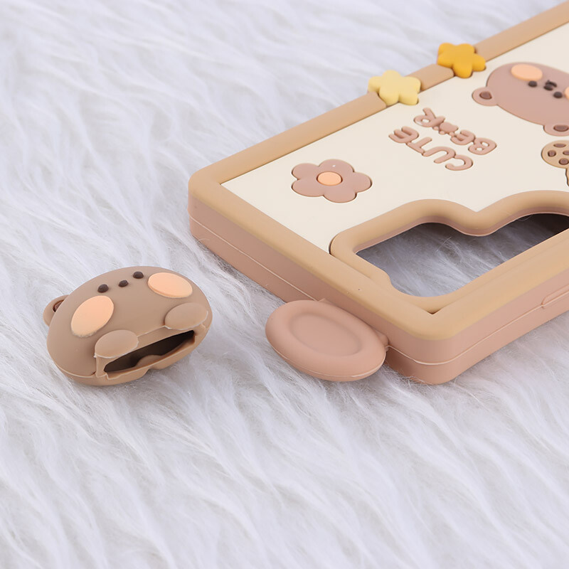 قاب عروسکی سامسونگ Galaxy S24 Ultra طرح Cute Bear Happy