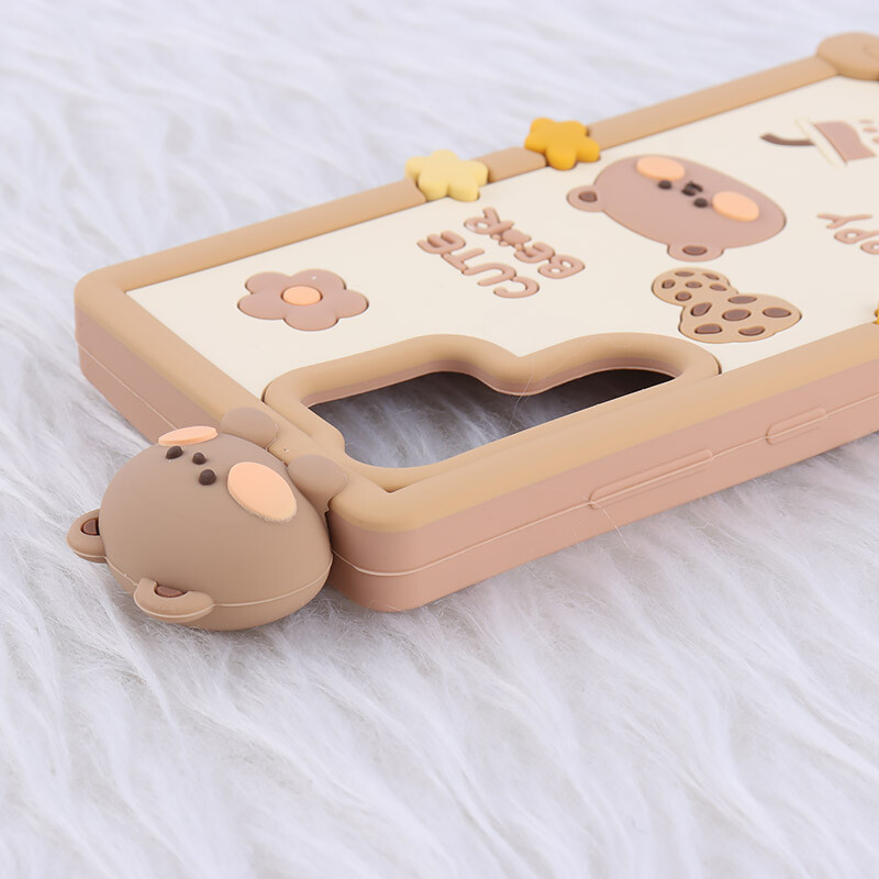 قاب عروسکی سامسونگ Galaxy S24 Ultra طرح Cute Bear Happy