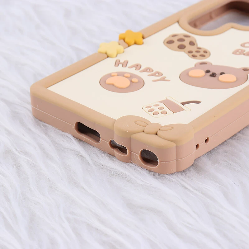 قاب عروسکی سامسونگ Galaxy S24 Ultra طرح Cute Bear Happy
