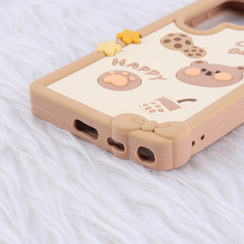 قاب عروسکی سامسونگ Galaxy S24 Ultra طرح Cute Bear Happy