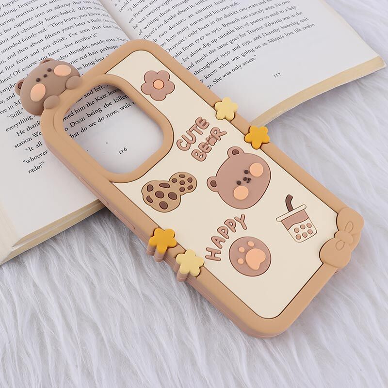 قاب عروسکی شیائومی Redmi Note 13 Pro 4G طرح Cute Bear Happy