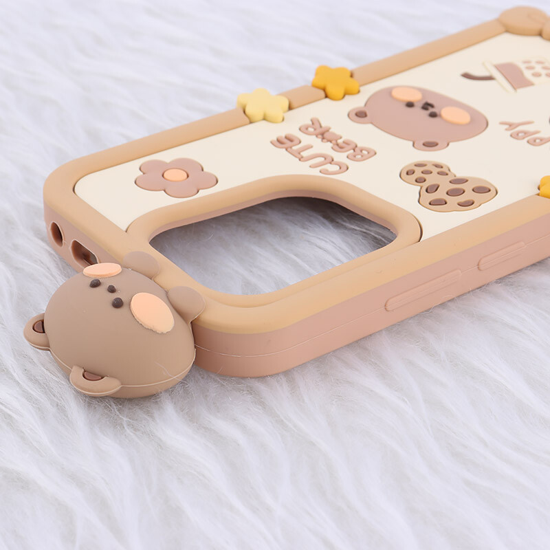قاب عروسکی شیائومی Redmi Note 13 Pro 4G طرح Cute Bear Happy