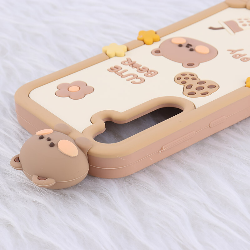 قاب عروسکی سامسونگ Galaxy A55 طرح Cute Bear Happy