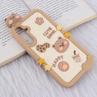 قاب عروسکی سامسونگ Galaxy A55 طرح Cute Bear Happy