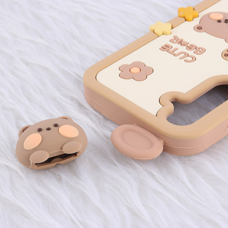 قاب عروسکی سامسونگ Galaxy A55 طرح Cute Bear Happy