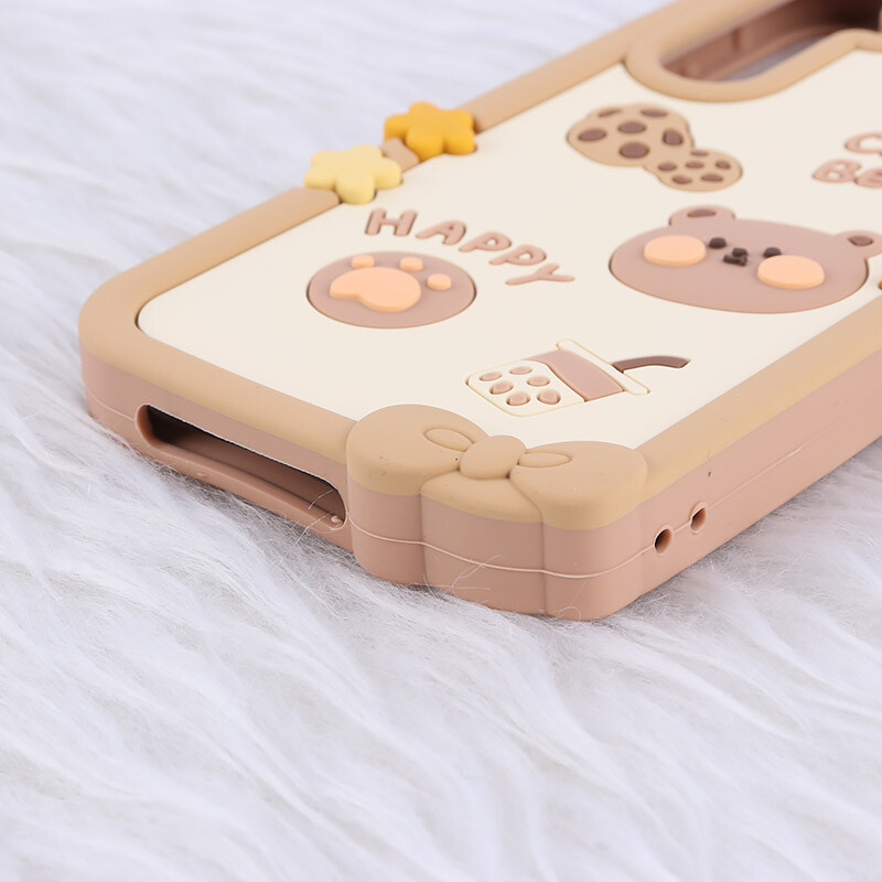 قاب عروسکی سامسونگ Galaxy A55 طرح Cute Bear Happy