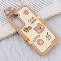 قاب عروسکی سامسونگ Galaxy S21 FE 5G طرح Cute Bear Happy