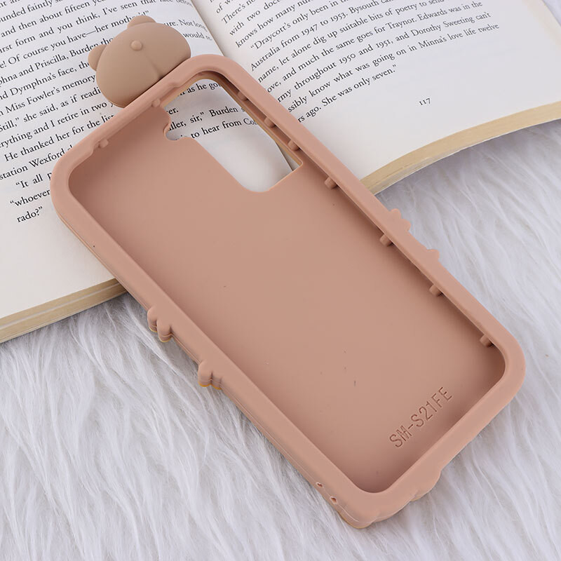 قاب عروسکی سامسونگ Galaxy S21 FE 5G طرح Cute Bear Happy