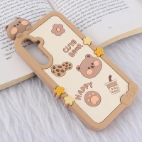قاب عروسکی سامسونگ Galaxy S23 FE 5G طرح Cute Bear Happy