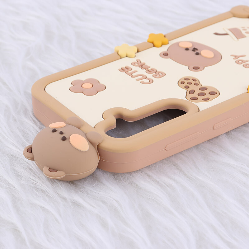 قاب عروسکی سامسونگ Galaxy S23 FE 5G طرح Cute Bear Happy