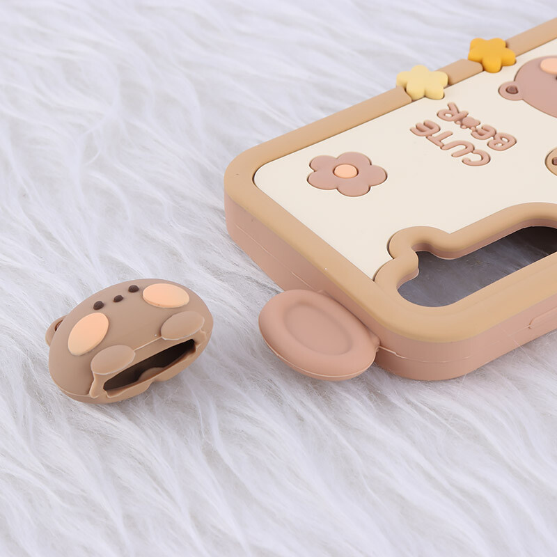 قاب عروسکی سامسونگ Galaxy S23 FE 5G طرح Cute Bear Happy