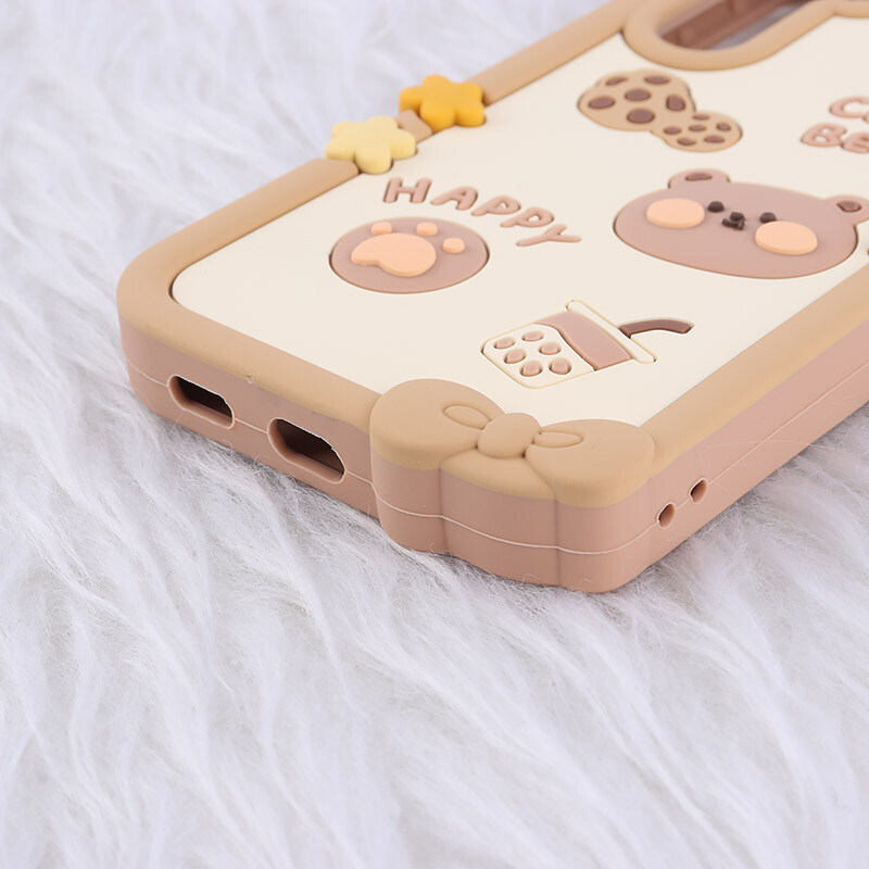 قاب عروسکی سامسونگ Galaxy S23 FE 5G طرح Cute Bear Happy